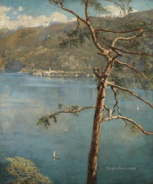  Collier Obras - primavera en cadenabbia paisaje del lago John Collier